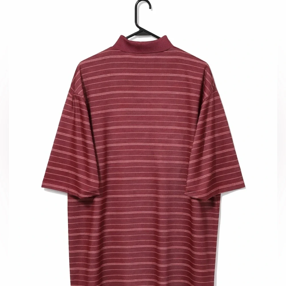 Tiger  Woods Nike Dri Fit Golf Polo Shirt Size XL Short Sleeve Burgundy Size XL